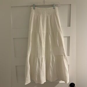 Elegant Cream Maxi Skirt